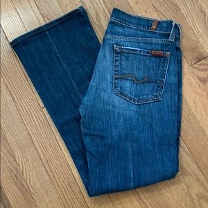 7 For All Mankind Dark Blue Boot Cut Jeans